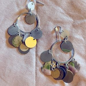 Silver dangling earrings